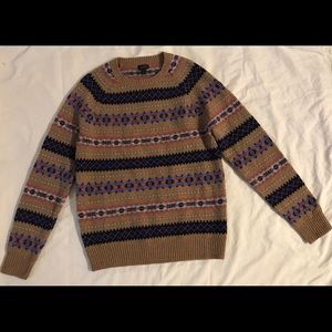 Men’s J Crew Fair Isle Sweater (Lambs Wool)